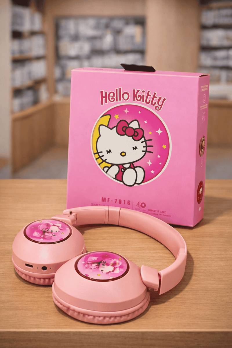 Hello Kitty Wireless Headphones Pink Edition